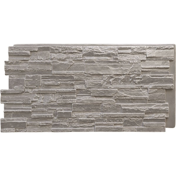 Ekena Millwork Cascade Stacked Stone, StoneWall Faux Stone Siding Panel PNU24X48CAGG - main
